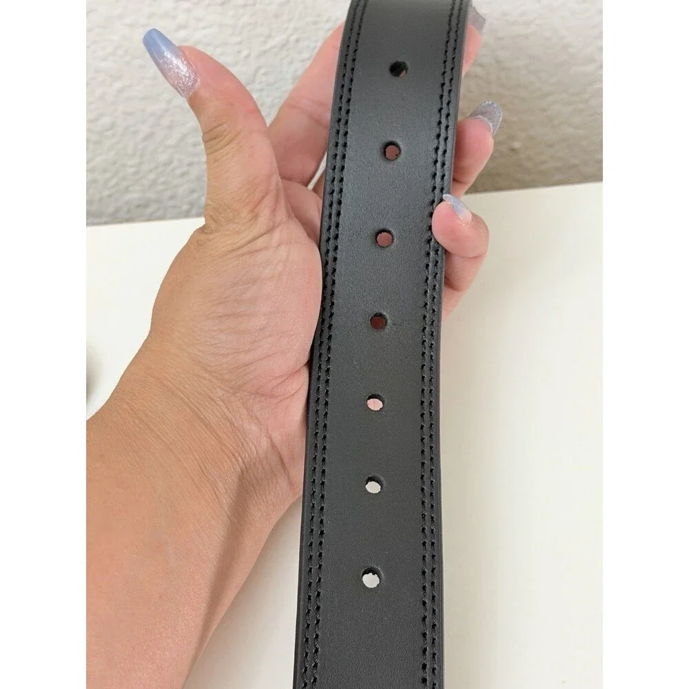 Dickies Mens Leather Belt Size 36 Black Genuine Leather Casual Work Belt